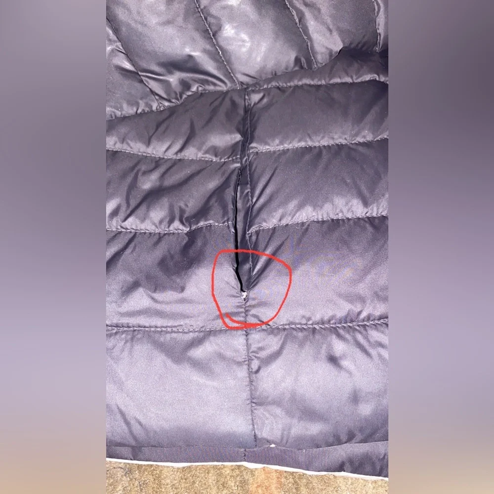 Lands End black/cream puffer jacket L - Picture 17 of 17